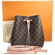Louis Vuitton Neonoe Mm 26cm Monogram Pink